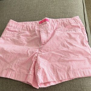 Lilly Pulitzer Pink and White Striped Shorts